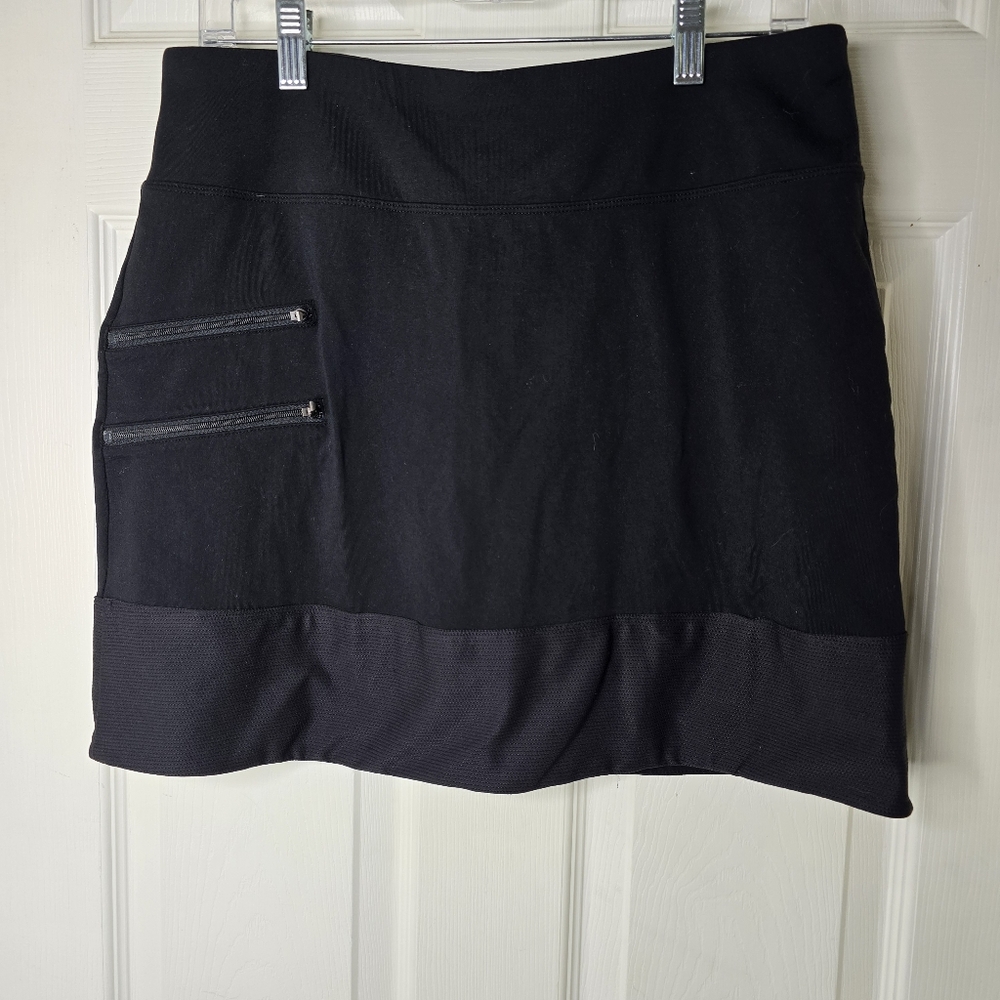 Athleta Black Skort with Zipper Pockets